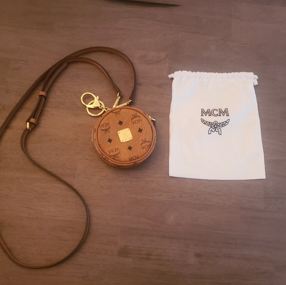 MCM Crossbody Tambourine Coin Purse Size